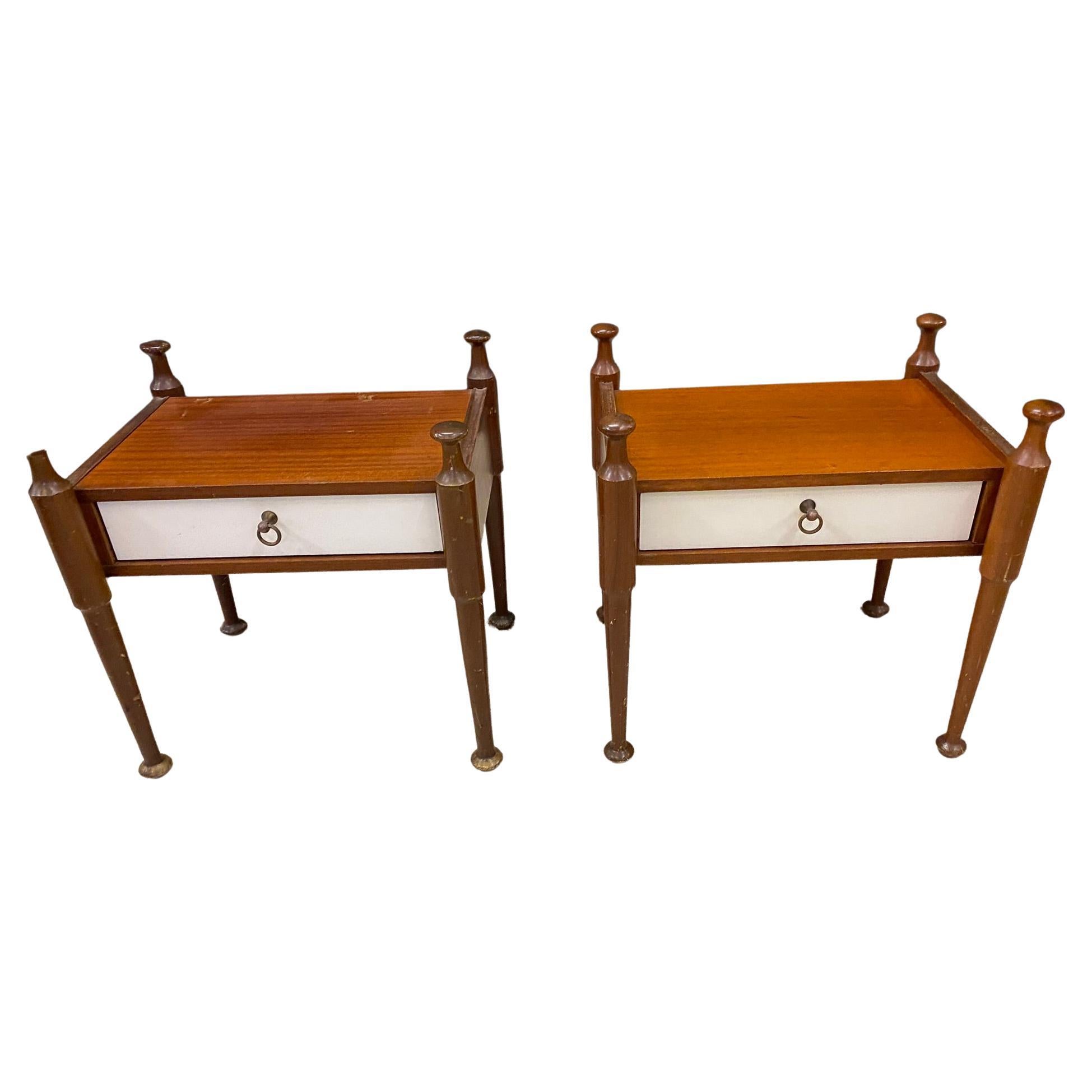 Pair of Bedside Tables, circa 1960 For Sale