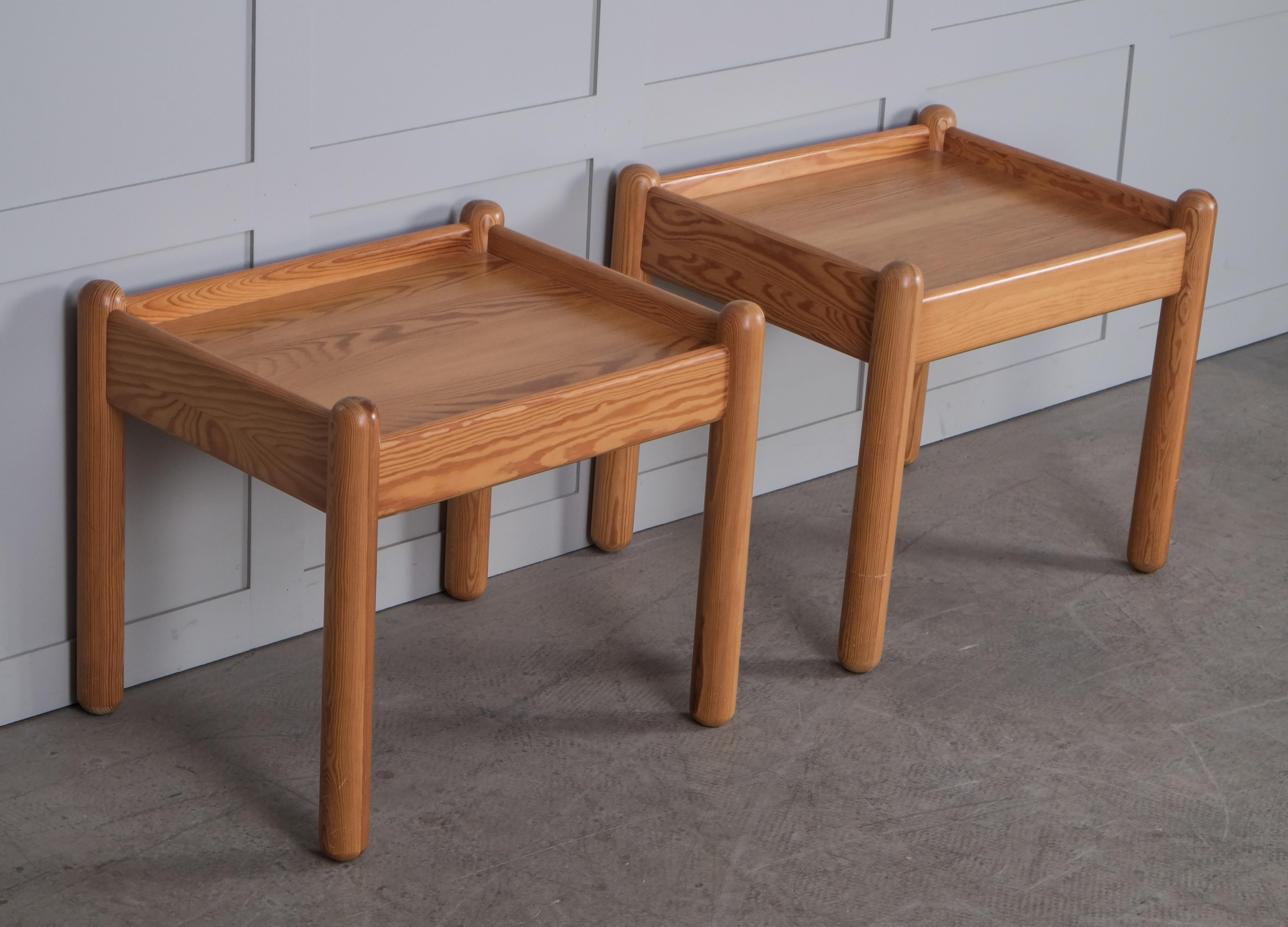 Late 20th Century Pair of Bedside Tables, Denmark, 1970s For Sale