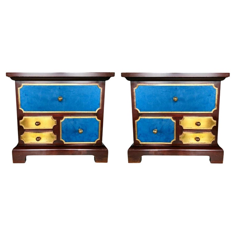 Pair of Bedside Tables Designed by Luciano Frigerio, 1960s For Sale