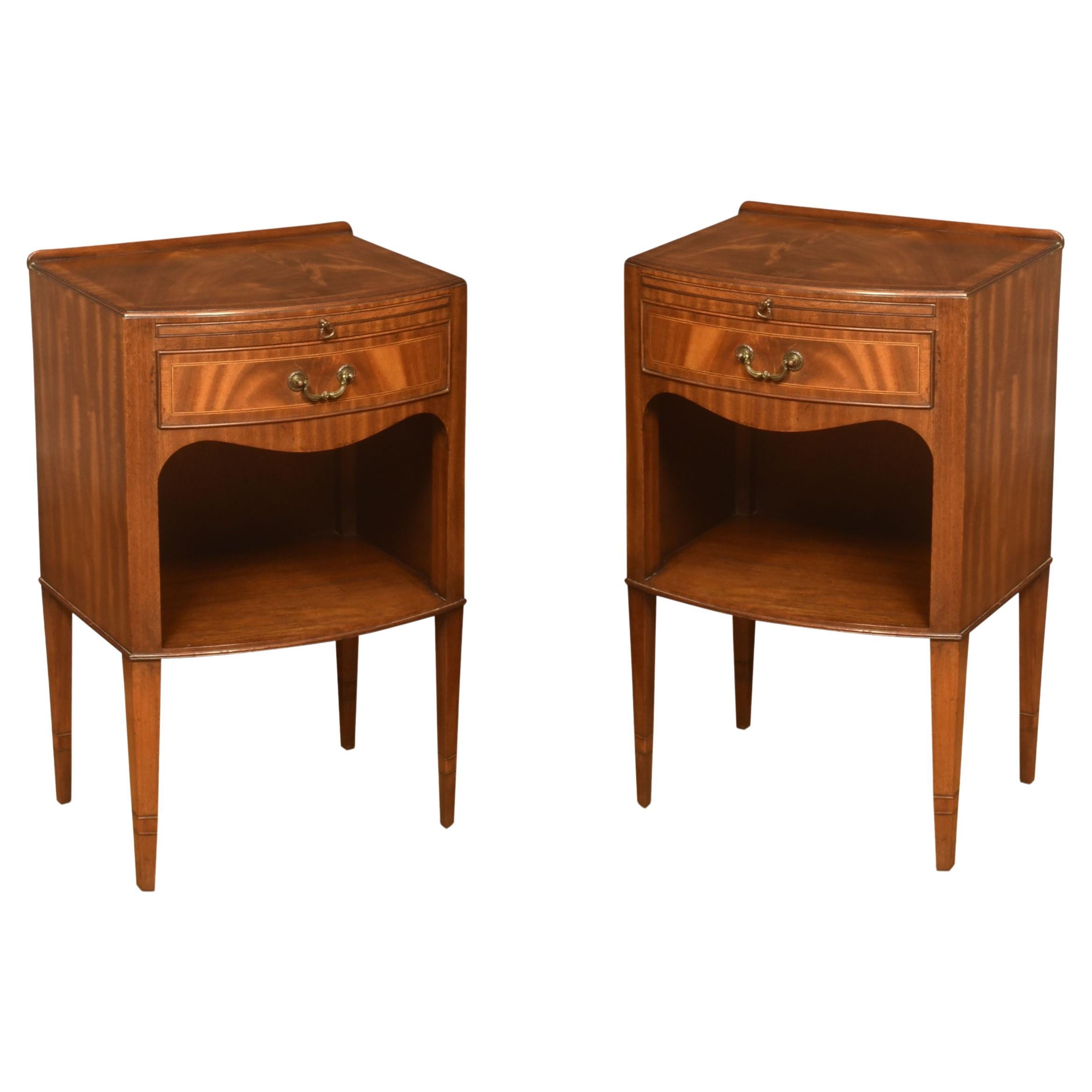 Inlaid Bedside Tables For Sale at 1stDibs