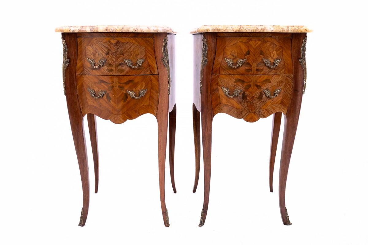 Louis Philippe Pair of bedside tables, France, ca. 1920. For Sale