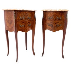 Antique Pair of bedside tables, France, ca. 1920.