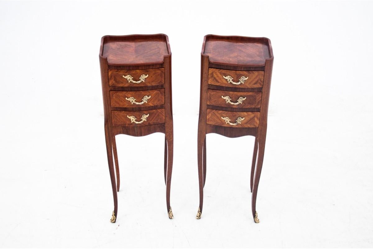 Biedermeier Pair of bedside tables, France, circa 1880.