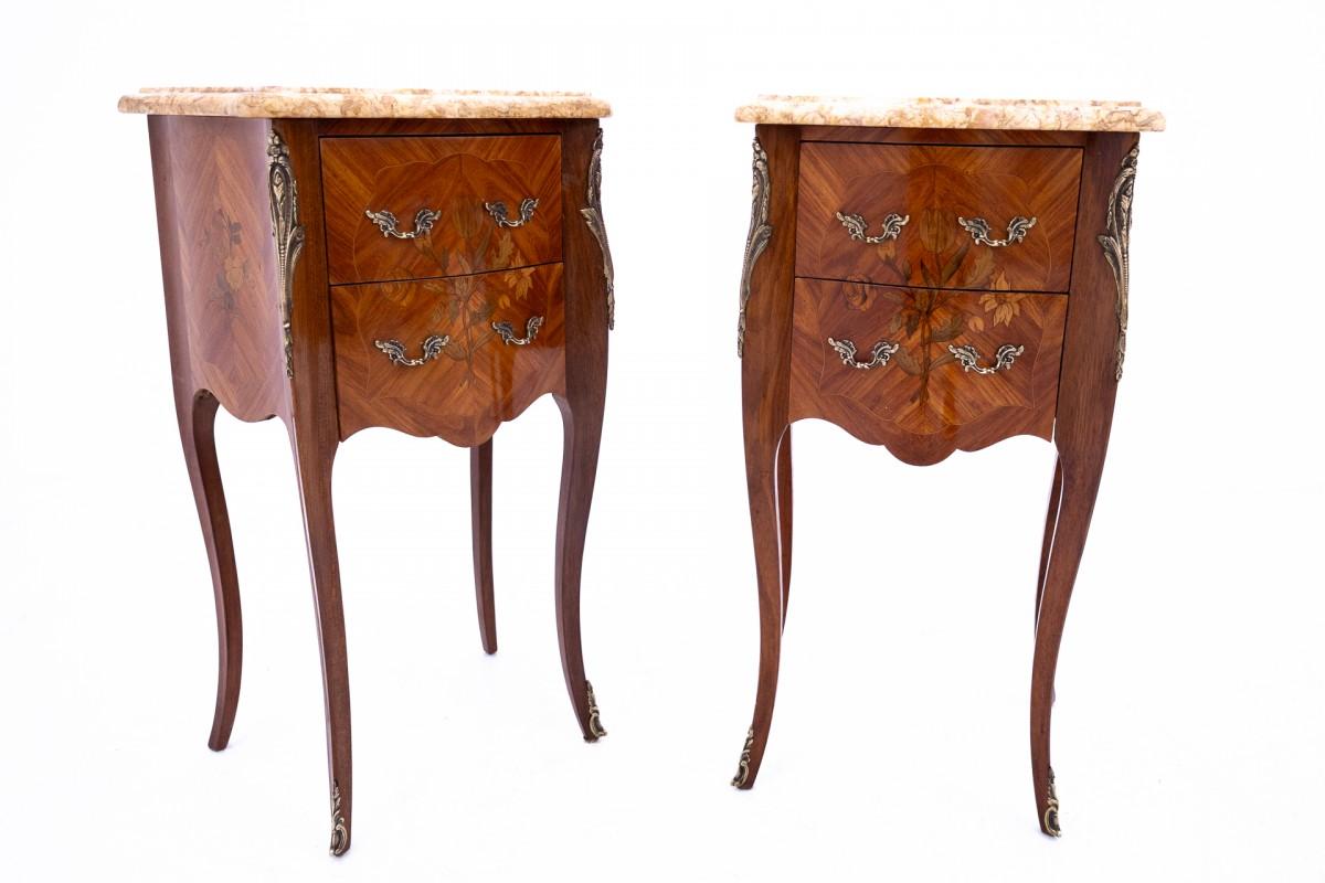 Louis XVI Pair of bedside tables, France, circa 1910 For Sale