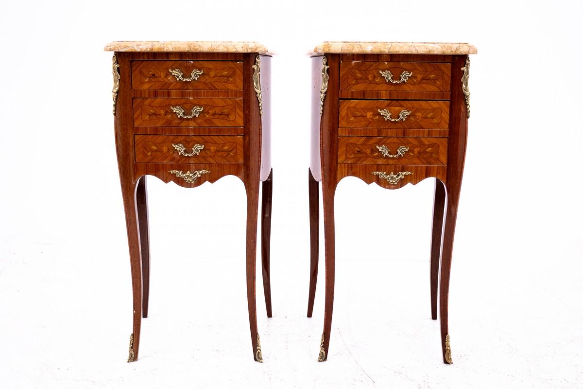 Pair of bedside tables, France, early 20th century. For Sale 3