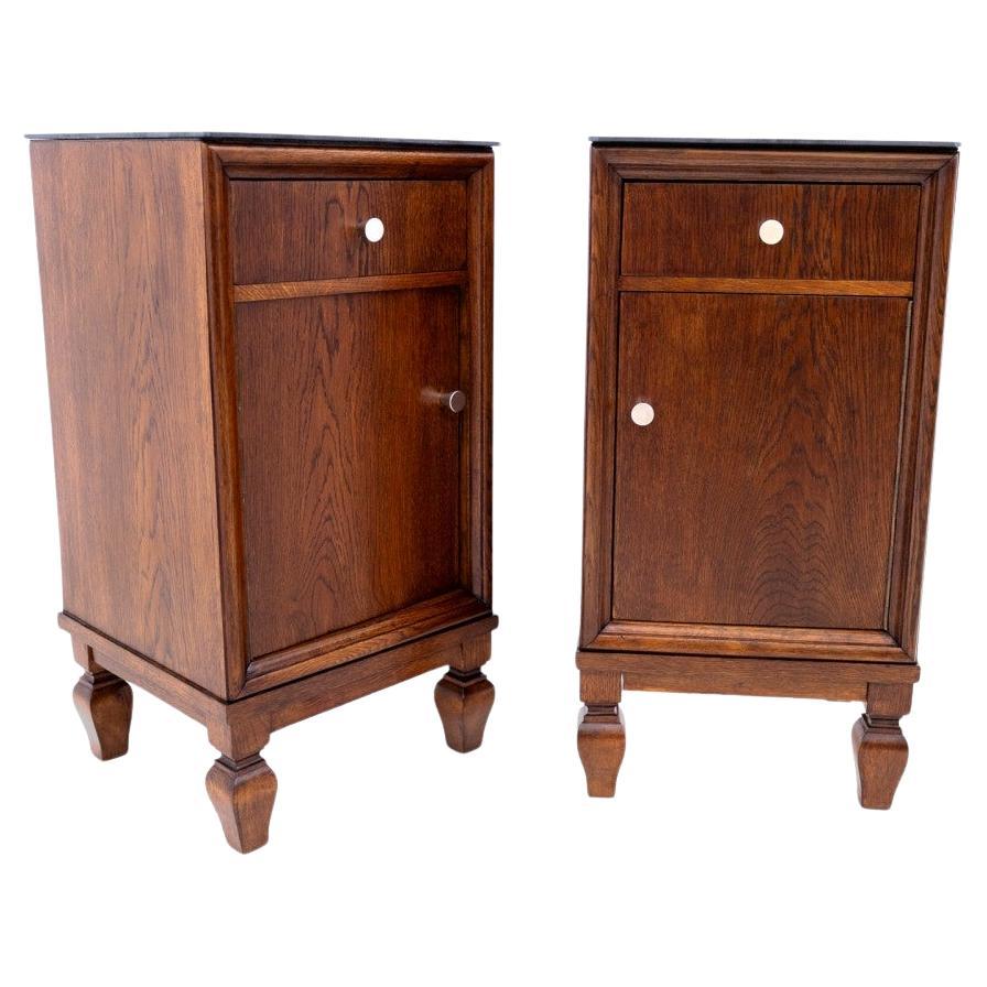 Pair of bedside tables from the early 20th century, Poland. For Sale