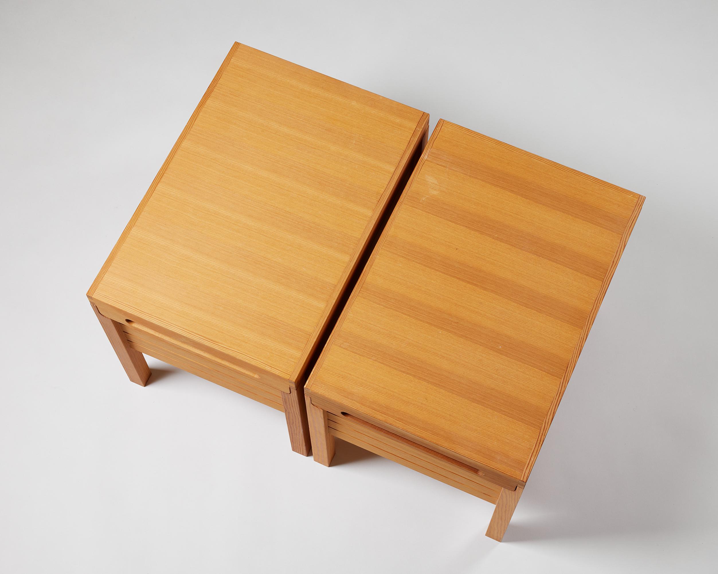 Pair of Bedside Tables ‘Guest Stool Z’ for the Carl Malmsten Centre, Sweden For Sale 3