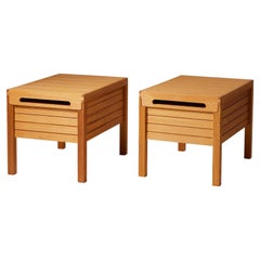 Used Pair of Bedside Tables ‘Guest Stool Z’ for the Carl Malmsten Centre, Sweden
