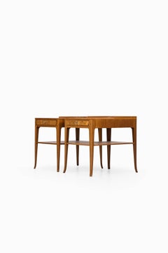 Pair of Bedside Tables in Mahogany Produced in Sweden