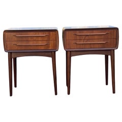 Pair of Bedside Tables In Teak by Johannes Andersen for CFC Silkeborg