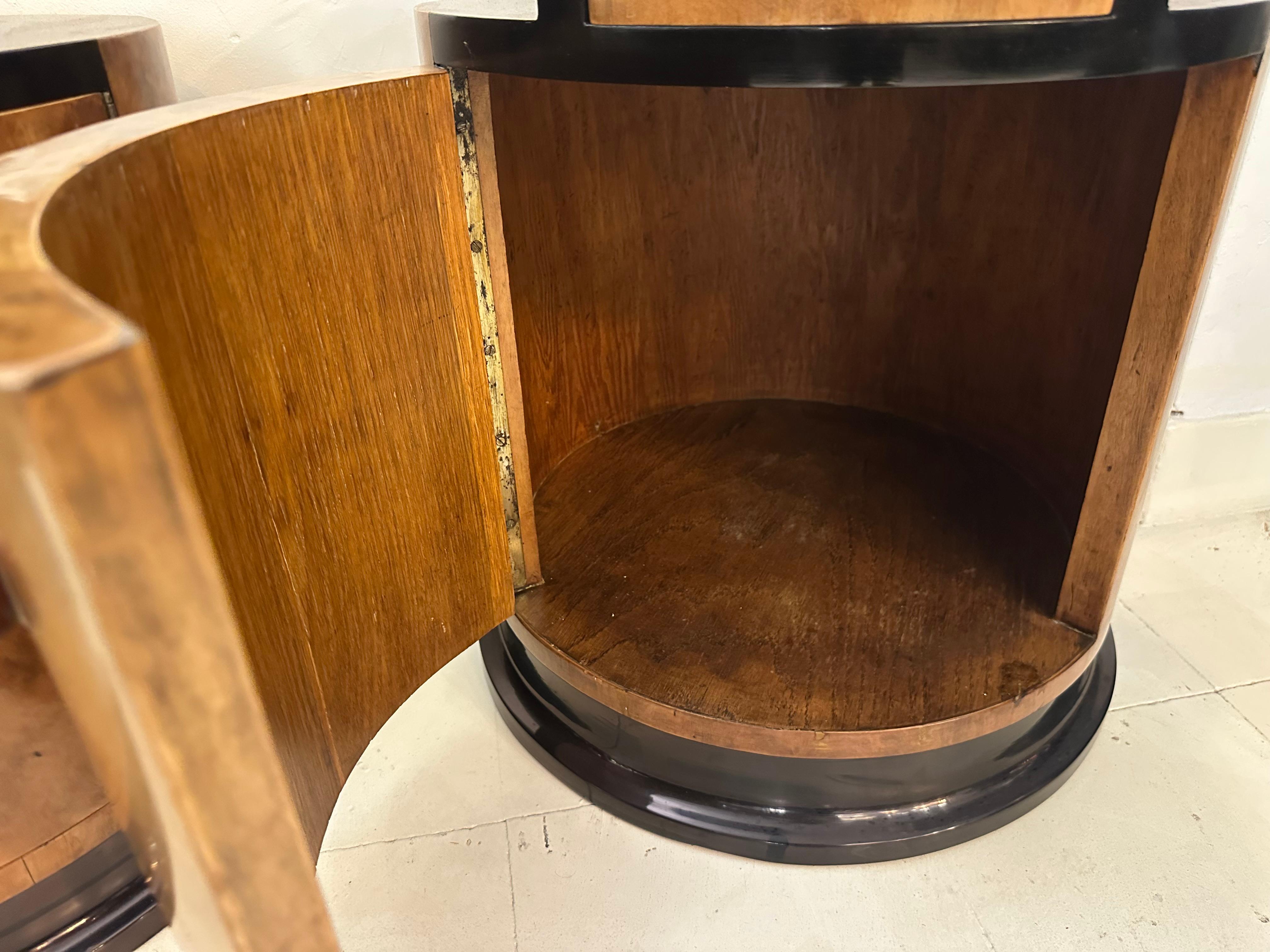 Paire de tables de chevet en bois, 1920, style Art déco en vente 2