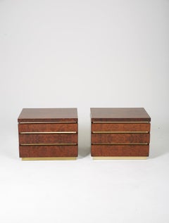 Pair of Bedside Tables Jean Claude Mahey, 1970s
