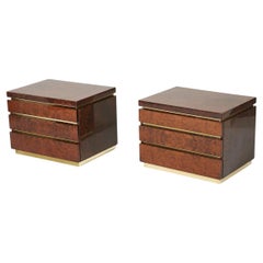 Pair of Bedside Tables Jean Claude Mahey, 1970s 