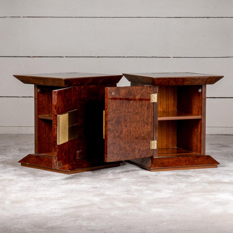 Pair of bedside tables - Luciano Frigerio 1970 In Fair Condition For Sale In SAINT-OUEN-SUR-SEINE, FR