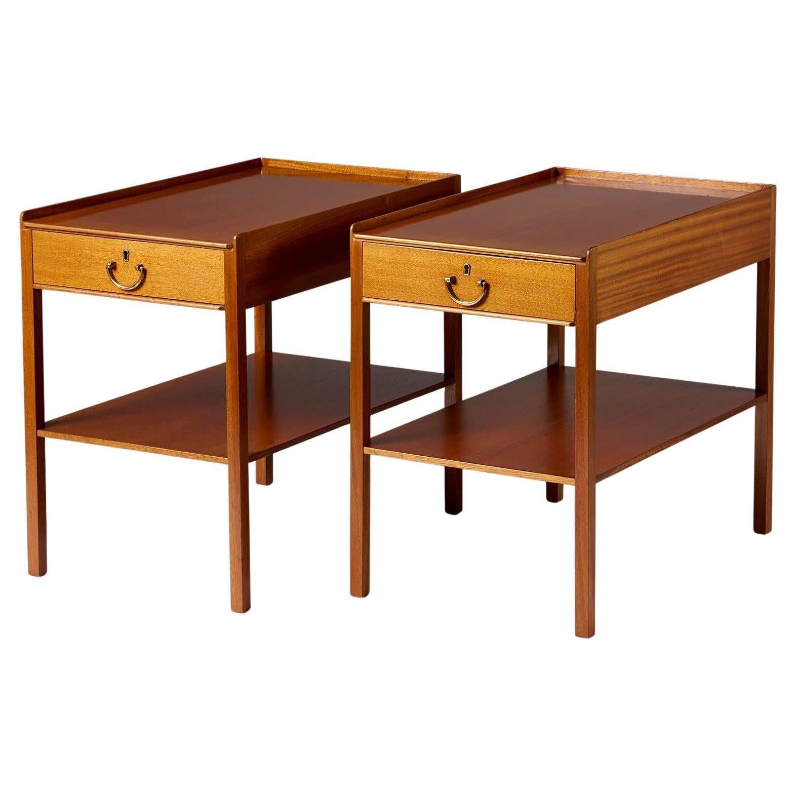Pair of bedside tables 'Model 914' designed by Josef Frank for Svenskt Tenn