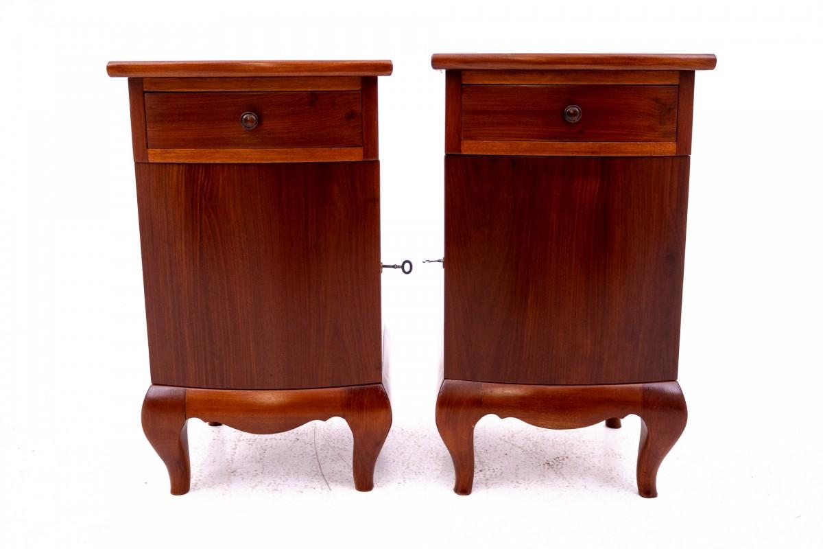 Polish Pair of bedside tables, Poland, 1940s. For Sale