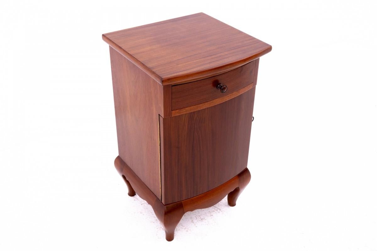 Mahogany Pair of bedside tables, Poland, 1940s. For Sale