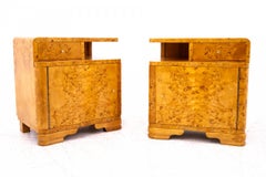 Pair of bedside tables, Poland, circa 1940.