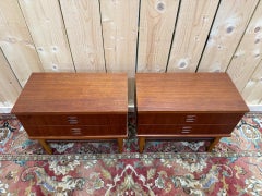 Pair of bedside tables – Scandinavian style – Solid teak – 1960s
