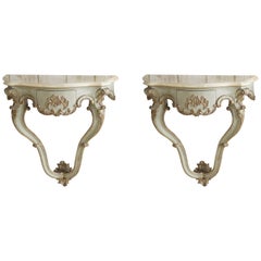 Pair of Bedside Tables /Wall Brackets