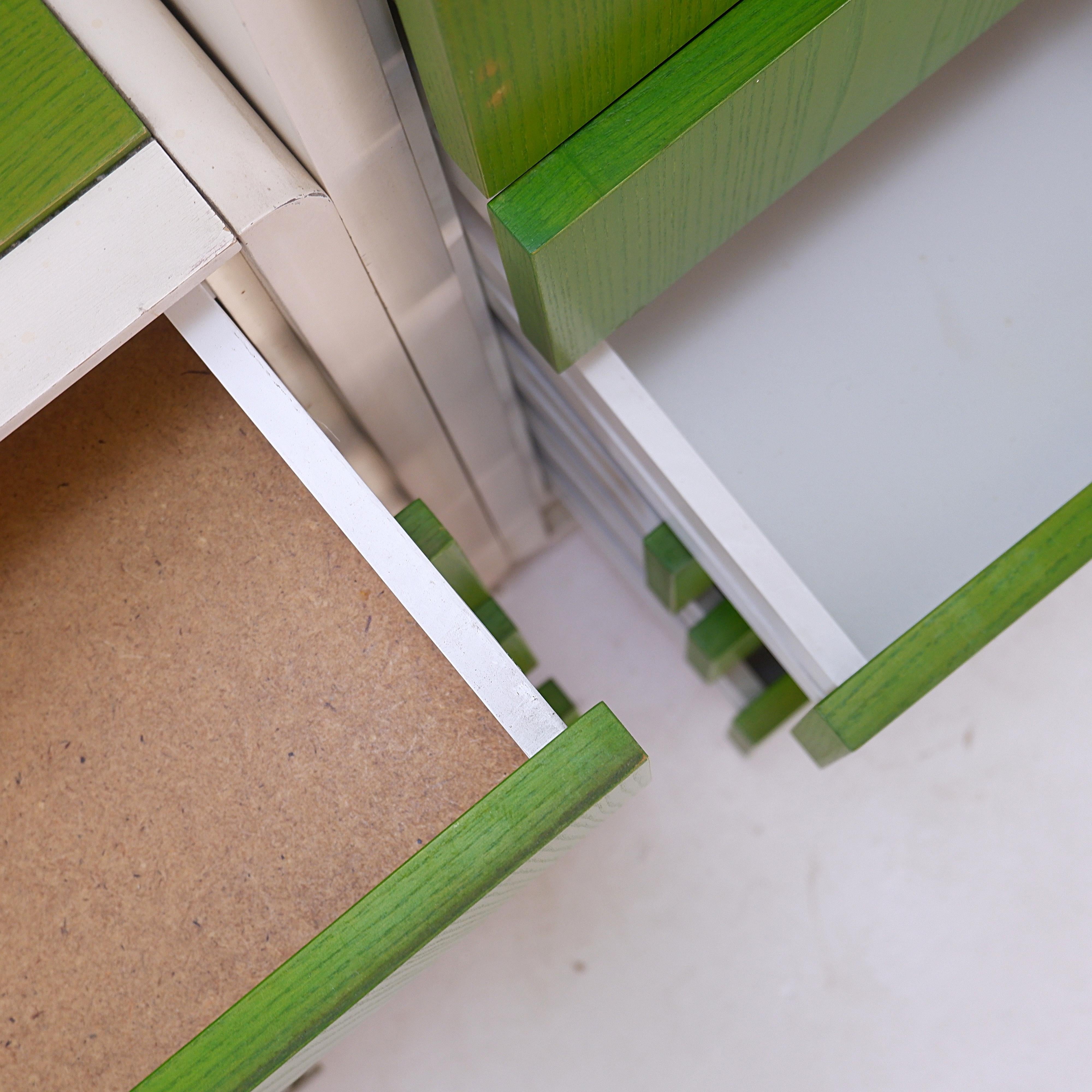 20th Century Pair of bedside tables with drawers - 1980s For Sale