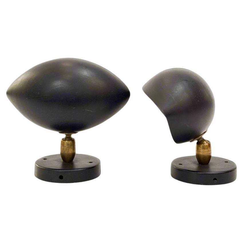 Pair of bedside wall lights by Serge Mouille, Paris early 1950s