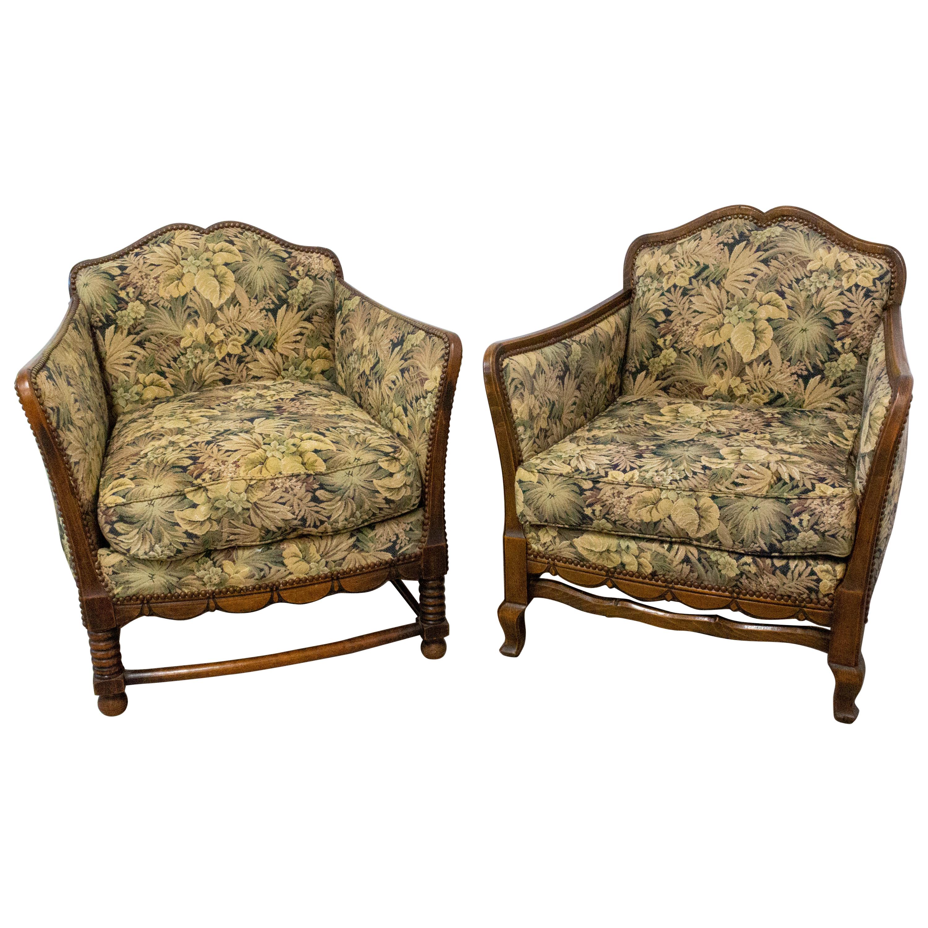 Zwei Sessel aus Buche, französisch, um frühes 20. Jahrhundert neu gepolstert zu werden