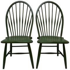 Pair of Beechwood Hoopback Windsor Side Chairs