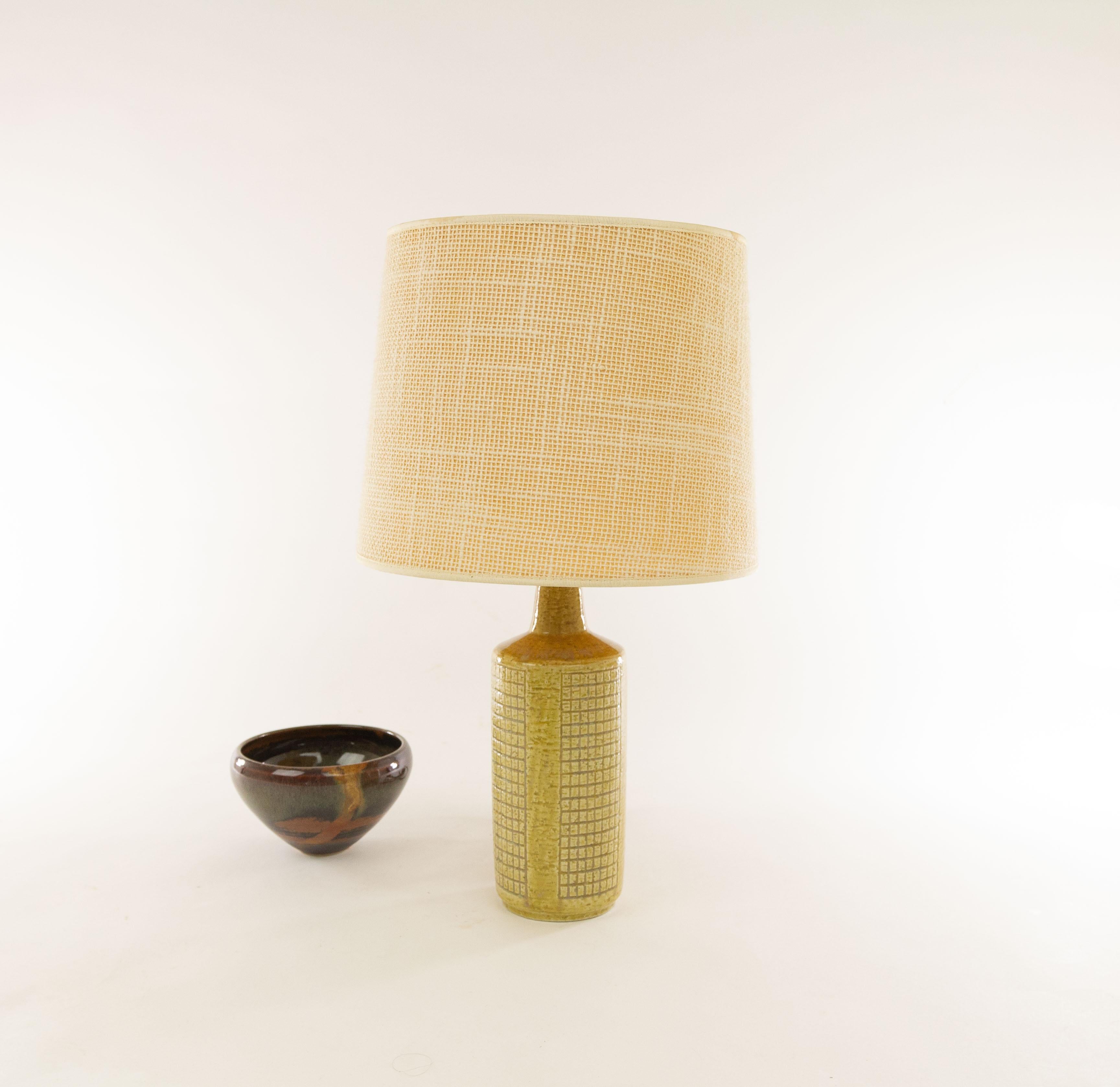Hand-Crafted Pair of Beige DL/30 Table Lamps by Linnemann-Schmidt for Palshus, 1960s For Sale