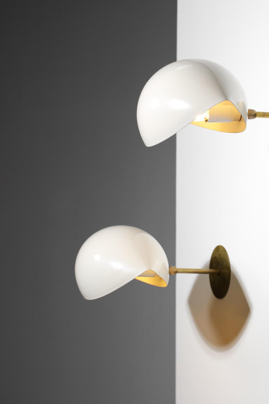 Pair of Beige Modern Italian Wall Lights 