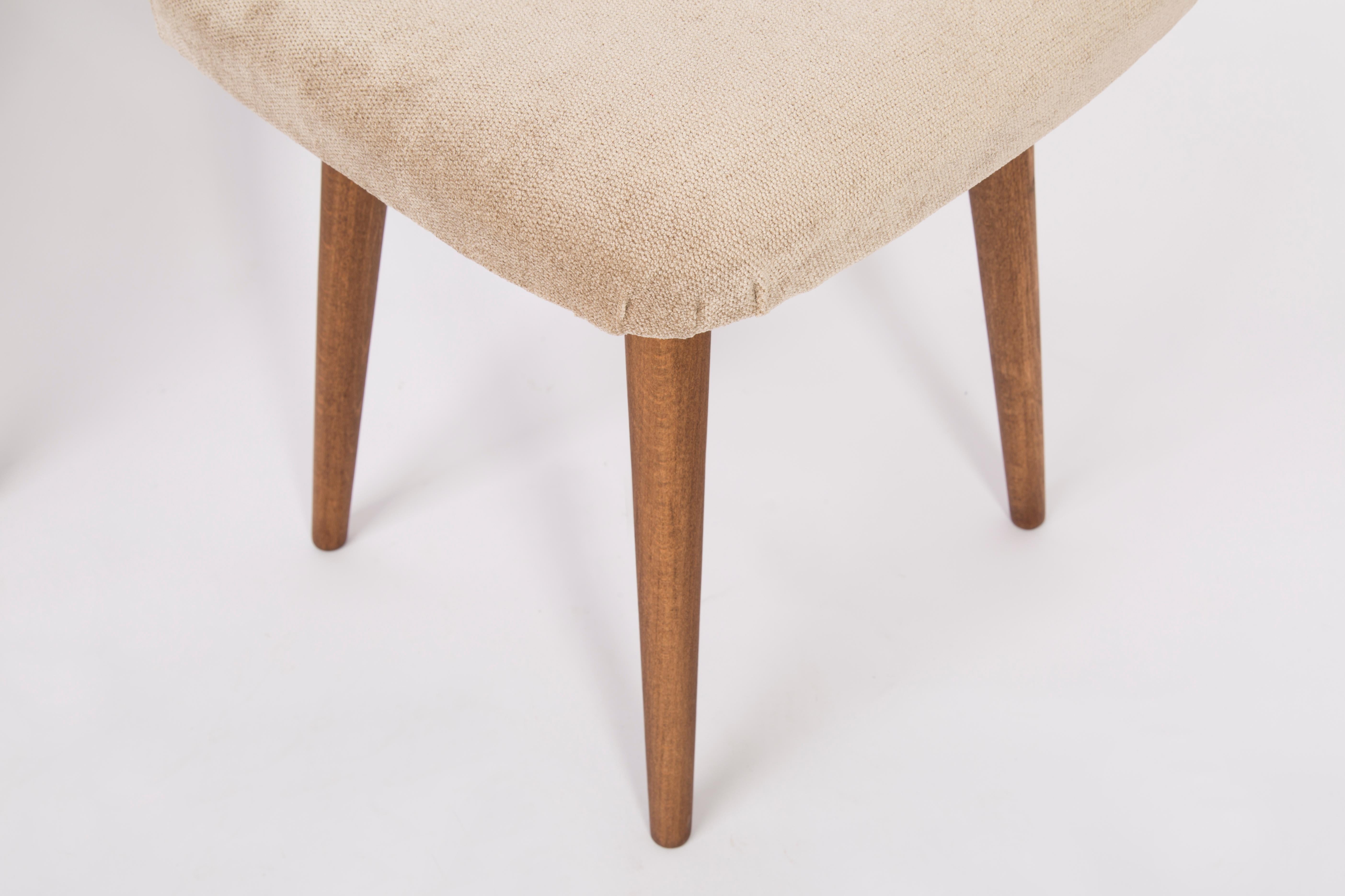 Polish Pair of Beige Stools, 1960s For Sale