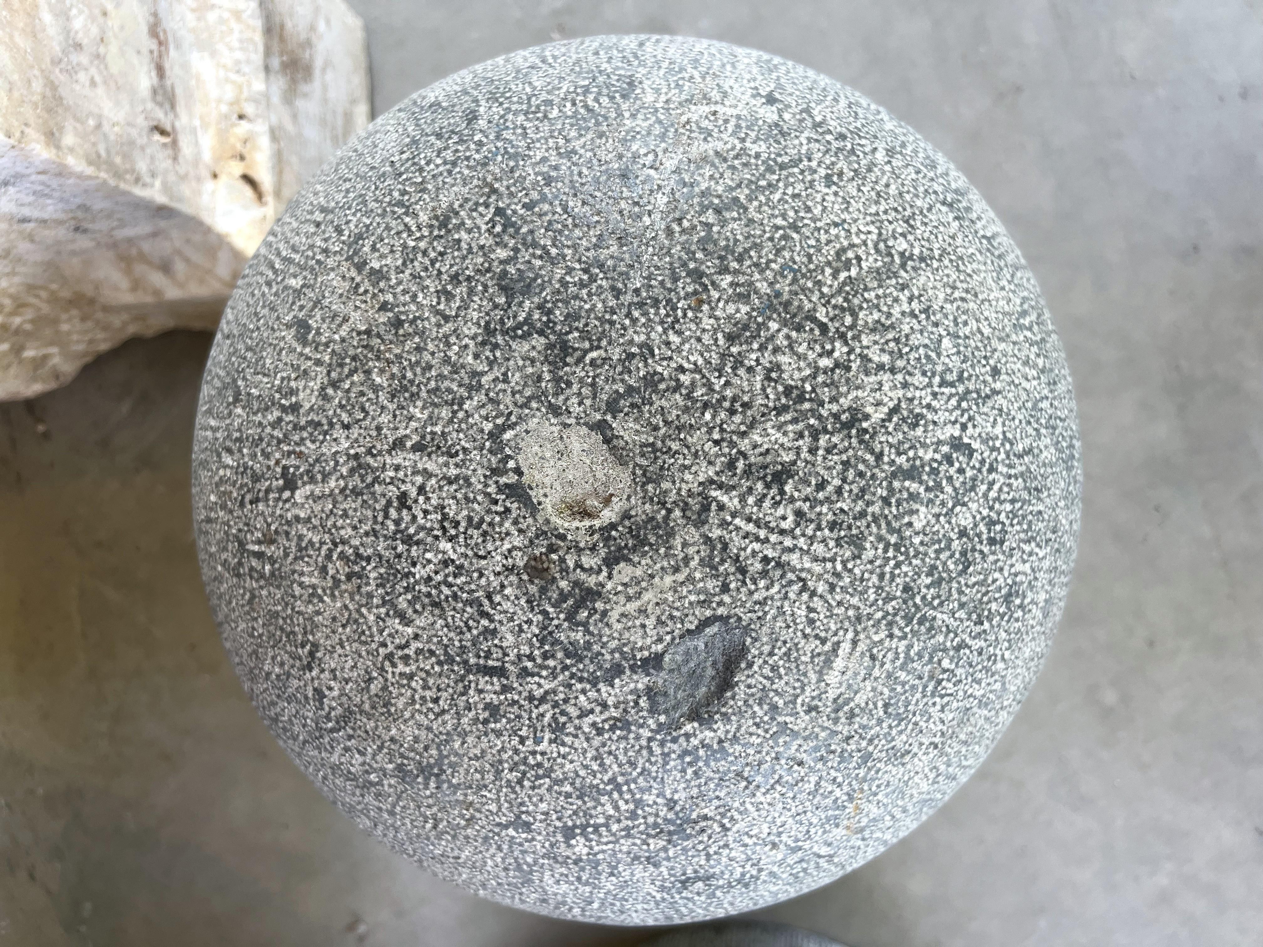 Pair of Belgian Bluestone Ball Finials, Early 1900s For Sale 1