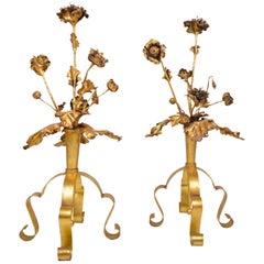 Pair of Belgian Decorative Flower Centerpieces, circa 1940