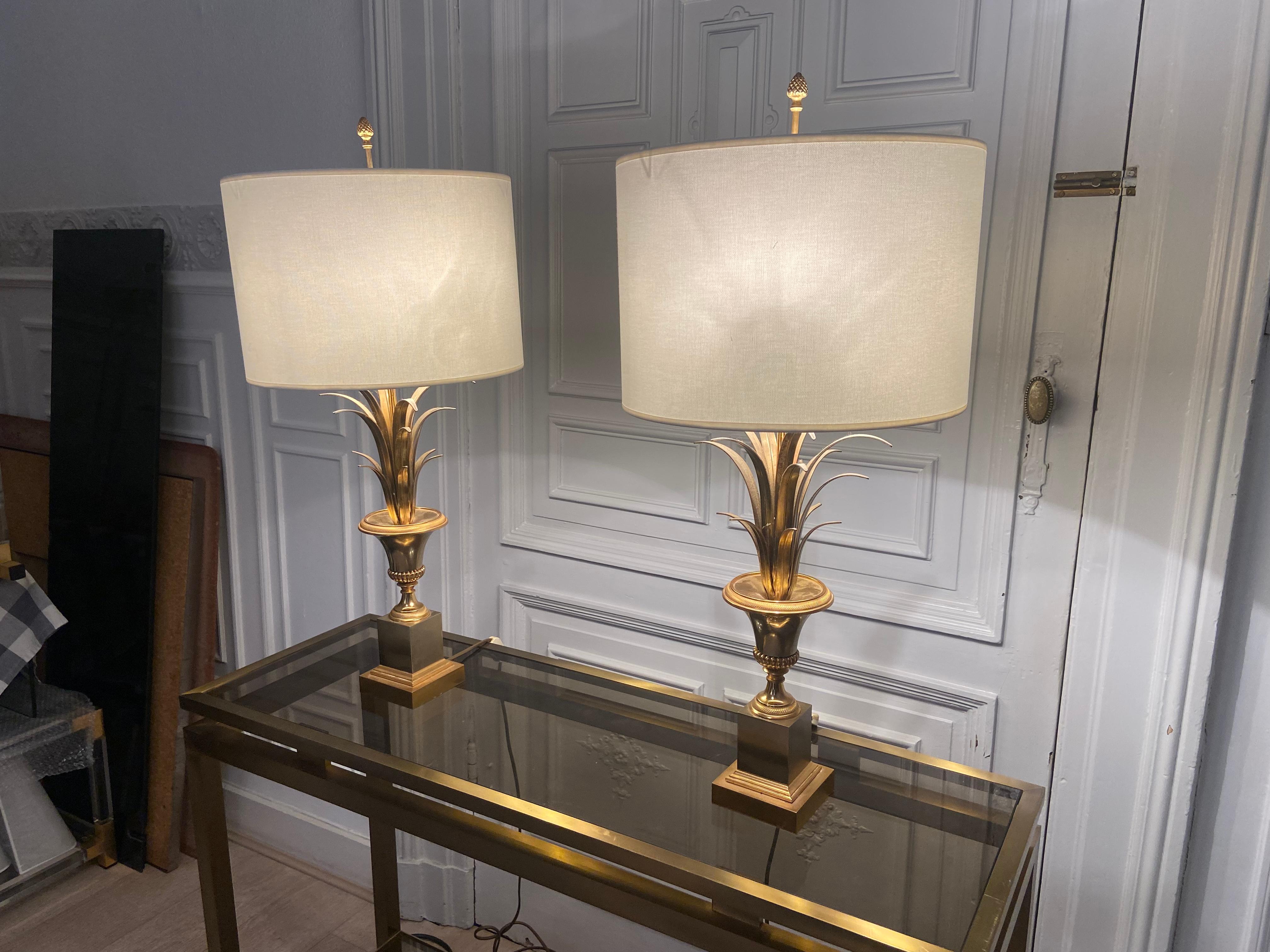 20th Century Pair of Belgian Epis Lamps by Boulanger, 1970s For Sale