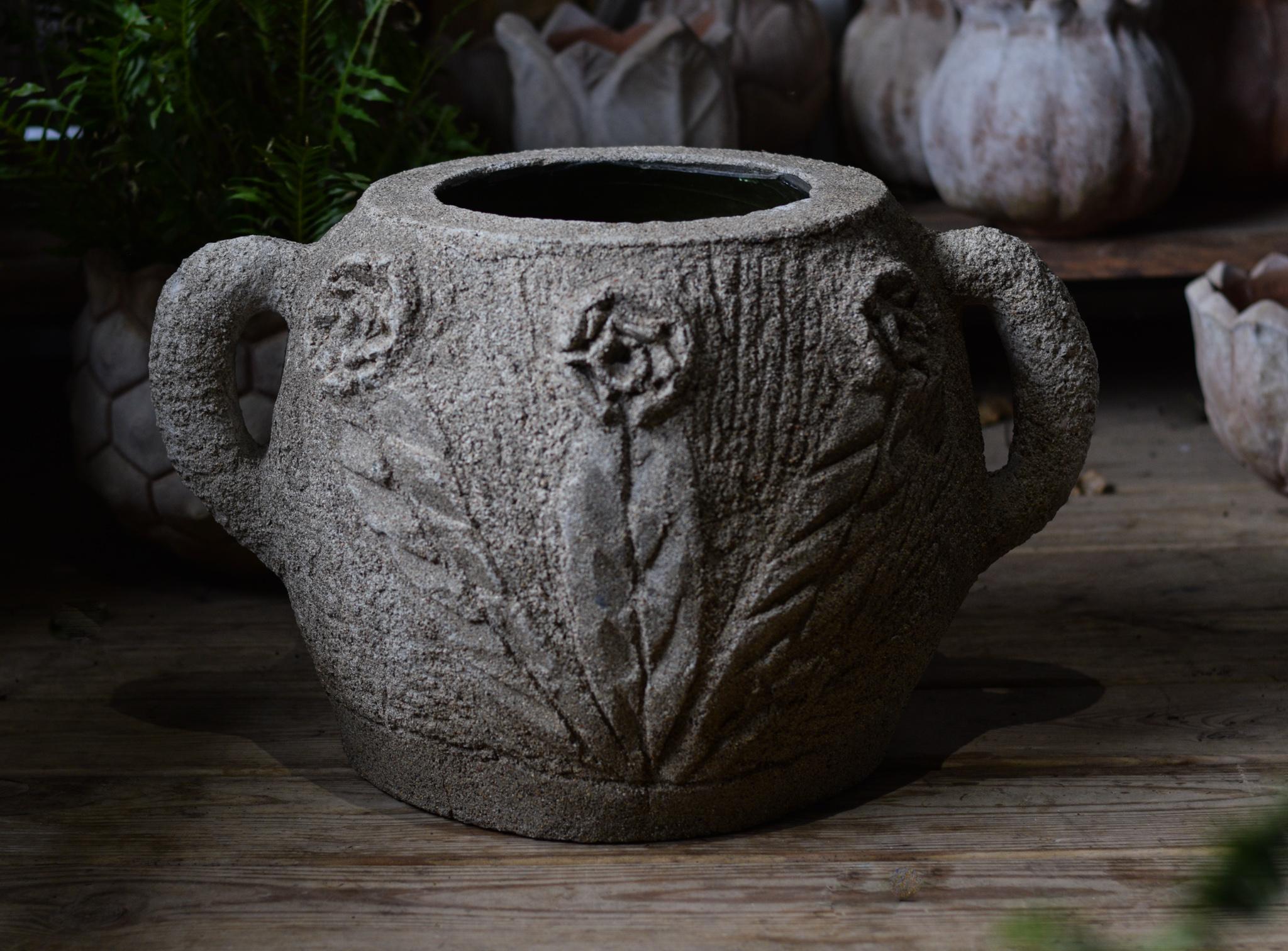 20th Century Pair of Belgian Faux Bois Planters For Sale