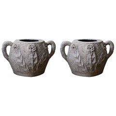 Pareja de Maceteros Belgas de Faux Bois