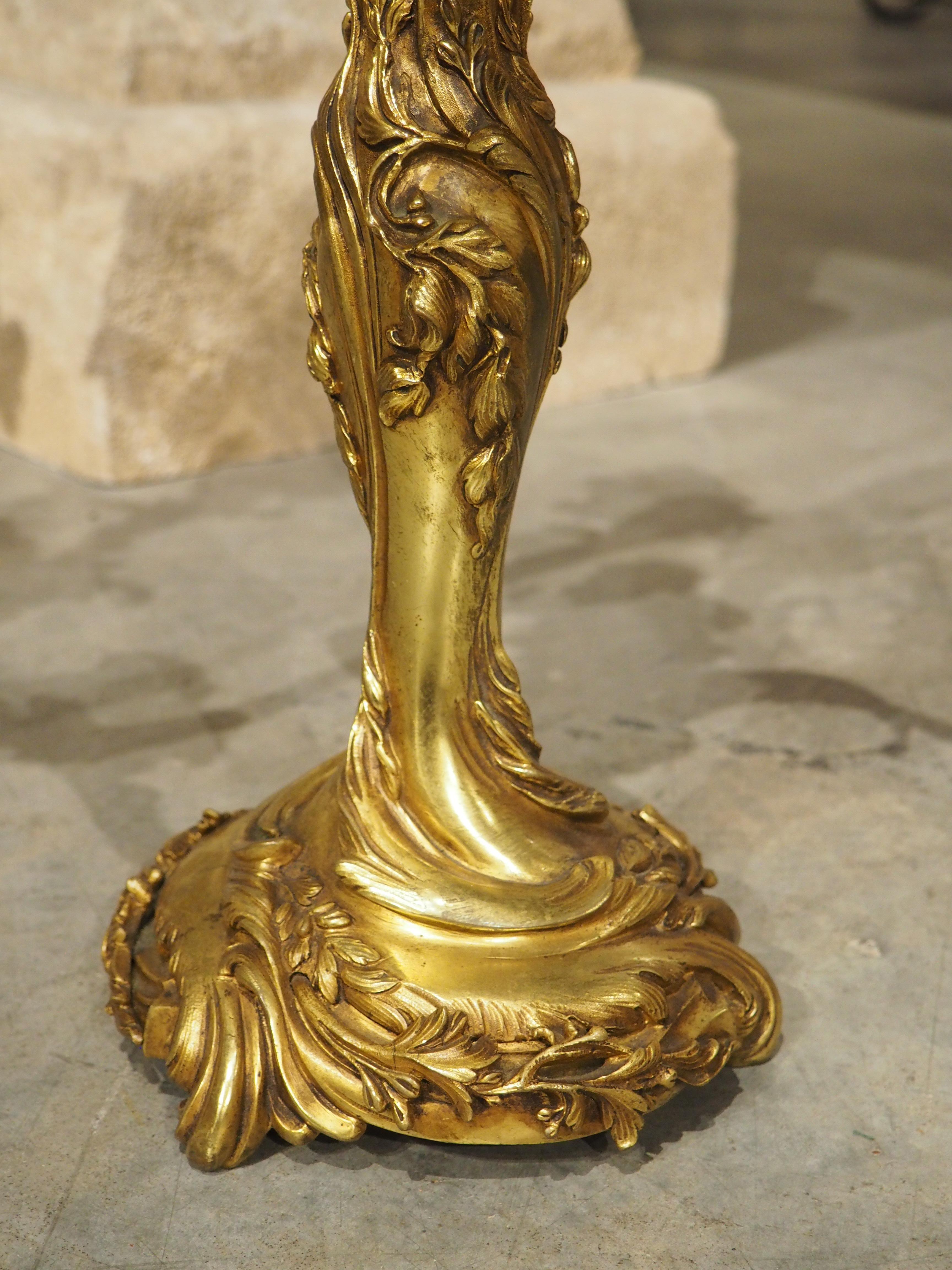 20th Century Pair of Belgian Gilt Bronze Candelabras by Georges Van de Voorde (1878-1970)