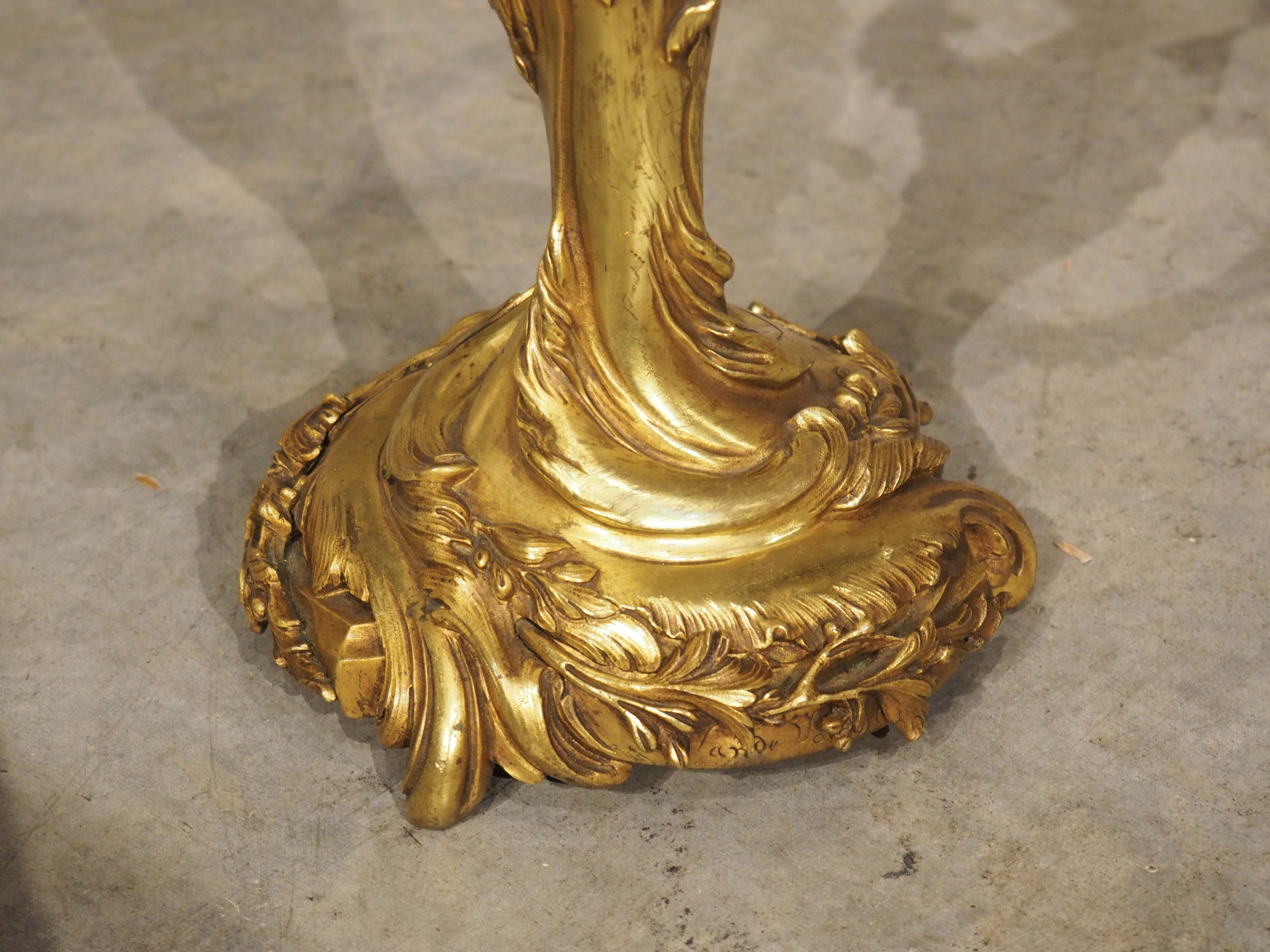 Pair of Belgian Gilt Bronze Candelabras by Georges Van de Voorde (1878-1970) 1