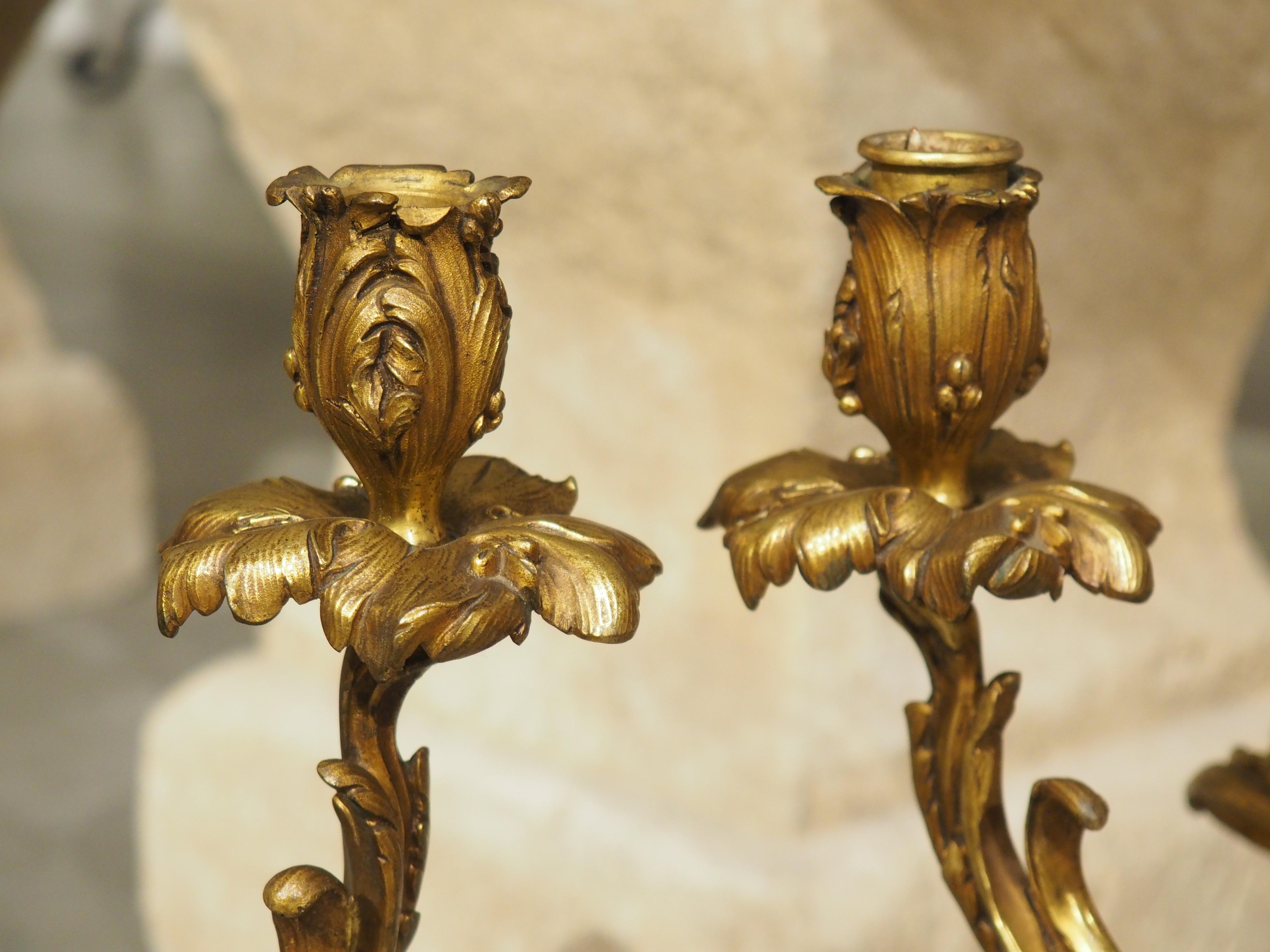 Pair of Belgian Gilt Bronze Candelabras by Georges Van de Voorde (1878-1970) 2