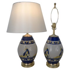 Paire de lampes belges en céramique par Charles Catteau