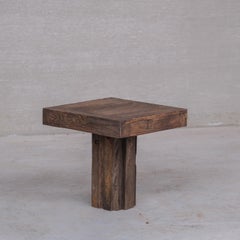 Pareja de mesas auxiliares de madera Wabi-Sabi de Bélgica