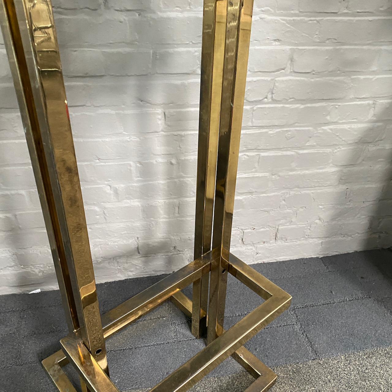 Pair of Belgo Chrom gold-plated bar stools - 1980's 1