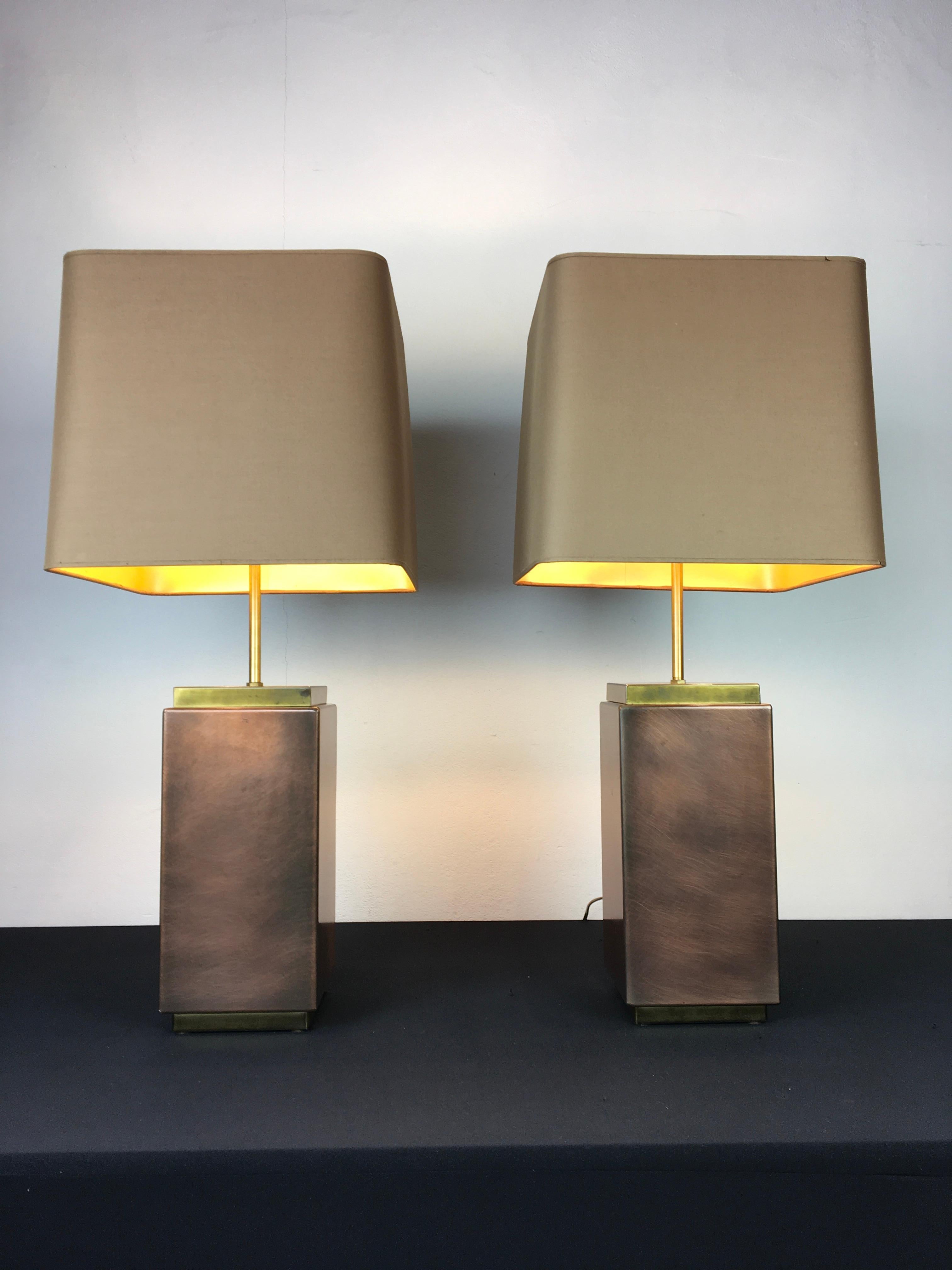Modern Pair of Belgo Chrome Table Lights For Sale