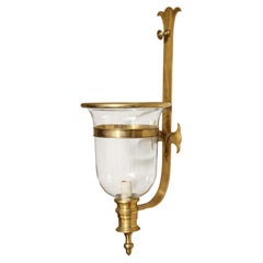 Pair of Bell Jar Brass Sconces by Chapman