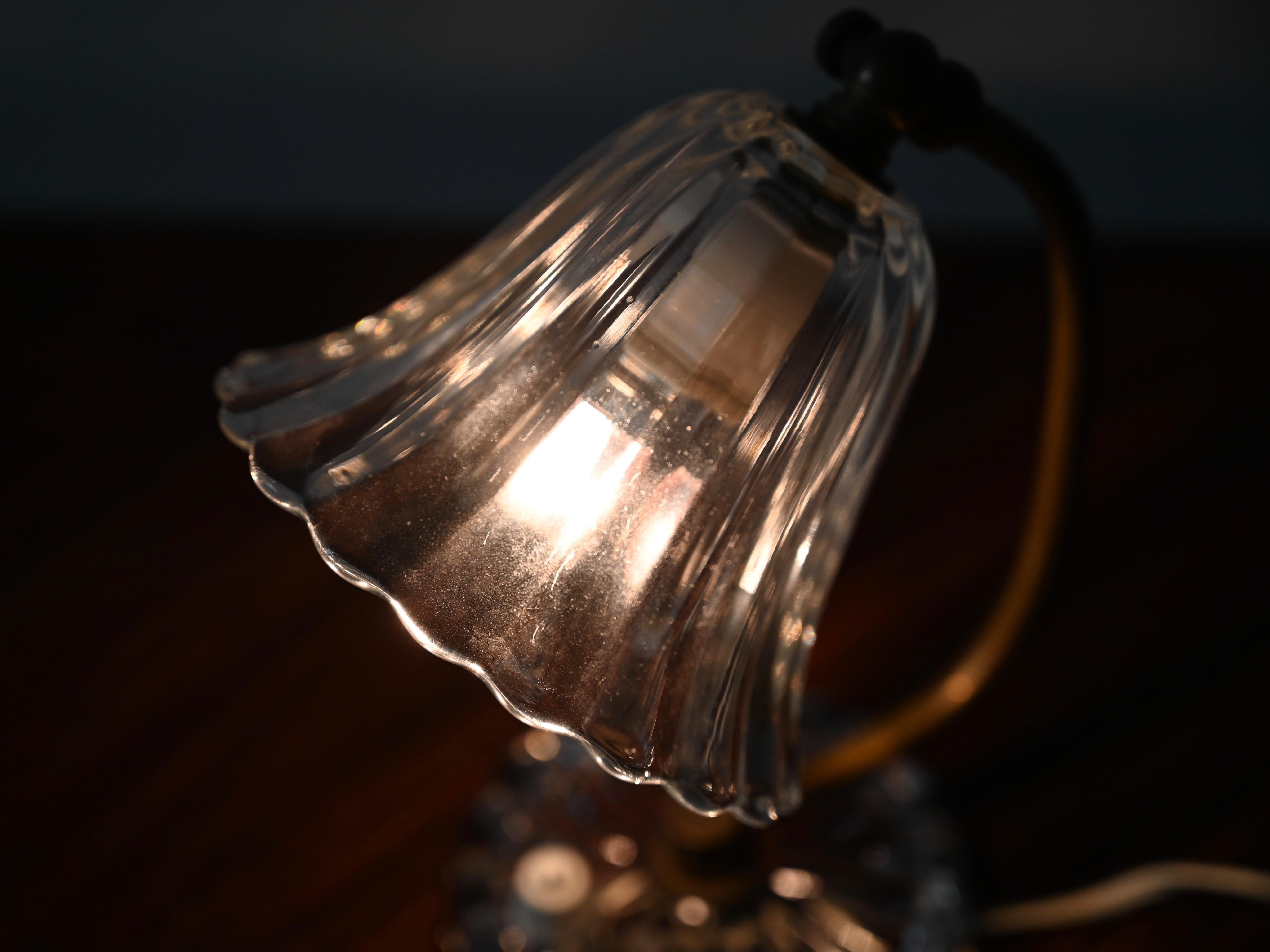 Pair of Bell Table Lamps in Murano Glass and Brass by Barovier, Italy 1940s 10