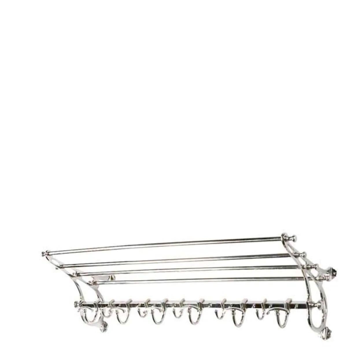 Coppia di appendiabiti Belle Époque, metallo argentato

Questo appendiabiti in metallo argentato ricorda i portabagagli dei vecchi treni a vapore.
Questo appendiabiti da parete in stile Belle Époque è dotato di 13 ganci per appendere cappotti e