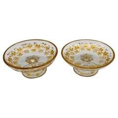 Pair of Belle Époque Gilt Glass Compotes / Dessert Dishes, circa 1890–1910