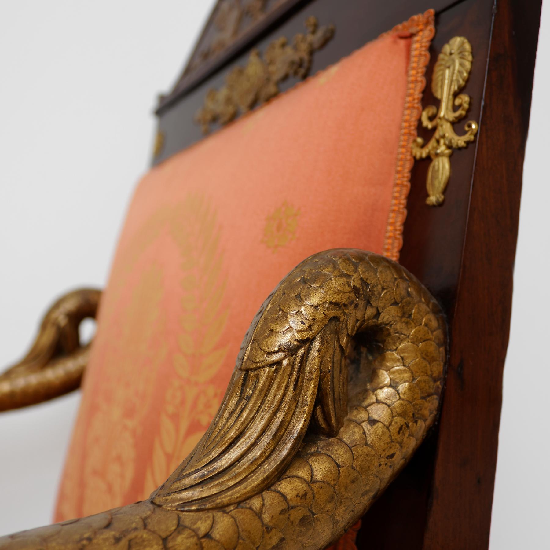 Important French Empire Early 19th Century Armchair For Sale 2