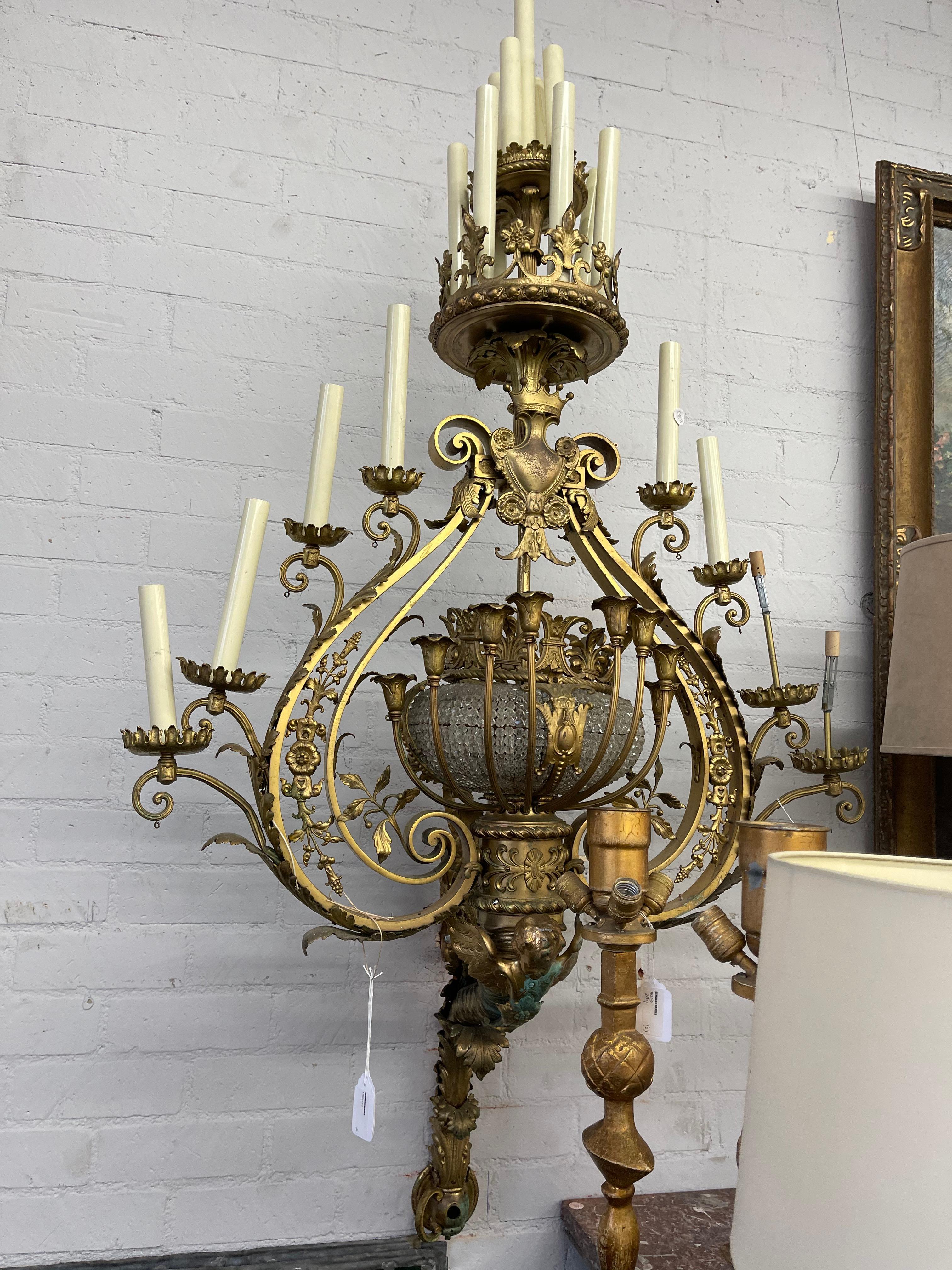 Pair of Belle Epoque Wall Sconces by Victor Paillard, France, 19th Century In Good Condition In Pasadena, CA
