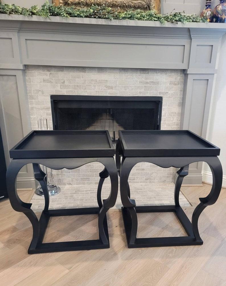 Minimalist Pair of Bellini by Noir Sculptural Side Tables